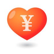 Heart with a currency icon