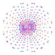 Colorful abstract dotted shape design element
