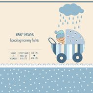 Baby boy shower card N147