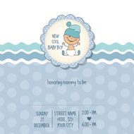 Baby boy shower card N152