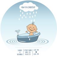 Baby boy shower card N153