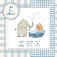 Baby boy shower card N154