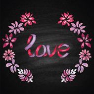 Hand drawn chalk lettering