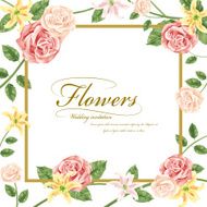 graceful floral wedding invitation