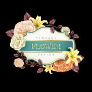 romantic floral frame design