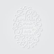 Follow your heart and dream on white background with shadows N2