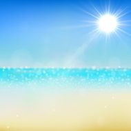 Beautiful beach of tropical sea and bright sun