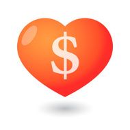 Heart with a currency icon N2