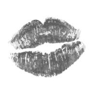 lips grayscale isolated