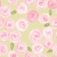 cute hand drawn watercolor roses seamless pattern N3