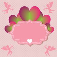 heard on soft pinik pattern backround N2