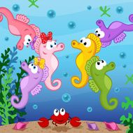 seahorse under sea