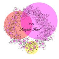 Round frame pattern with hearts