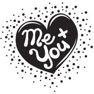 Me and you Words in heart
