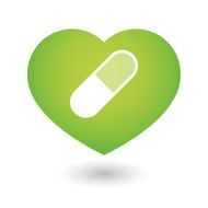 Heart icon with a pill