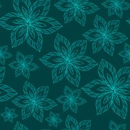blue big flowers on a background vector N2