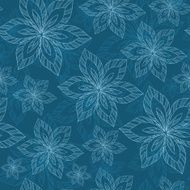 blue big flowers on a background vector seamless N2