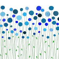 Cute blue flowers pattern N2