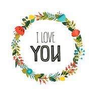 Vector floral wreath