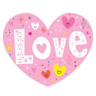 Love - heart shaped design