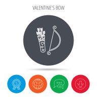 Amour arrows with bow icon Cupid love symbol N4