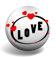 Love design round badge