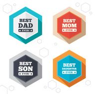 Best mom and dad son daughter icons N7
