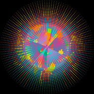 Abstract dotted colorful background illustration with vibrant color tones