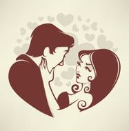 romantic love couple wedding bride and groom