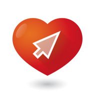 Heart icon with a cursor