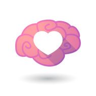 Brain icon with a heart