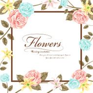 graceful floral wedding invitation N3