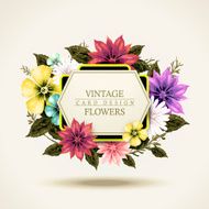 attractive floral vintage card design