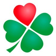 Four Leaved Clover Heart