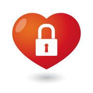 Heart with a lockpad