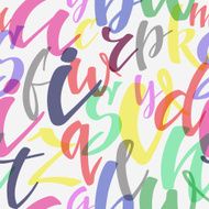 Brush calligraphy style seamless pattern