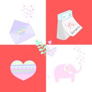 Valentines day card vector illustration N2