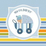 Baby boy shower card N156