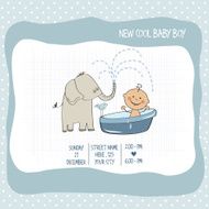 Baby boy shower card N157