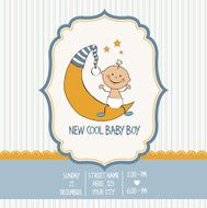 Baby boy shower card N160