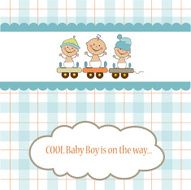 Baby boy shower card N161