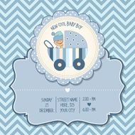 Baby boy shower card N162