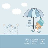 Baby boy shower card N163