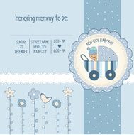 Baby boy shower card N164