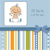 Baby boy shower card N165