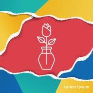 rose line icon