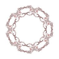 Hand drawn floral frame with natural elements