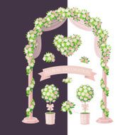 Floral Decoration Cream Color