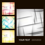 Set of vector abstract line background EPS10 N9
