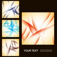 Set of vector abstract line background EPS10 N12